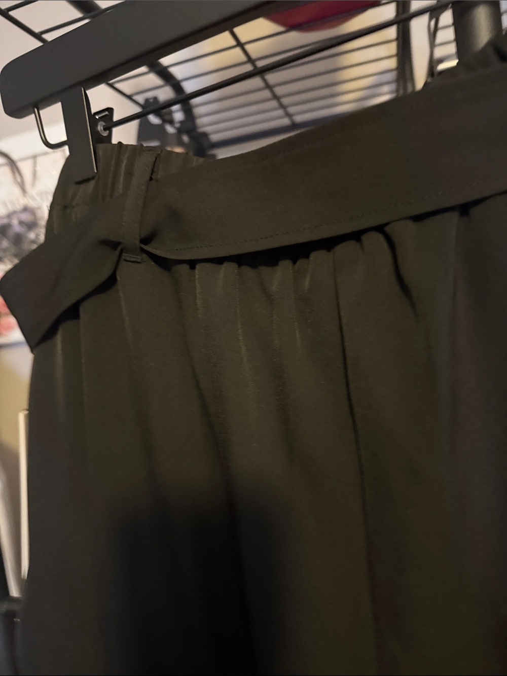 Nicole Miller Black Wide-Leg Tie Waist Pants - Picture 7 of 8